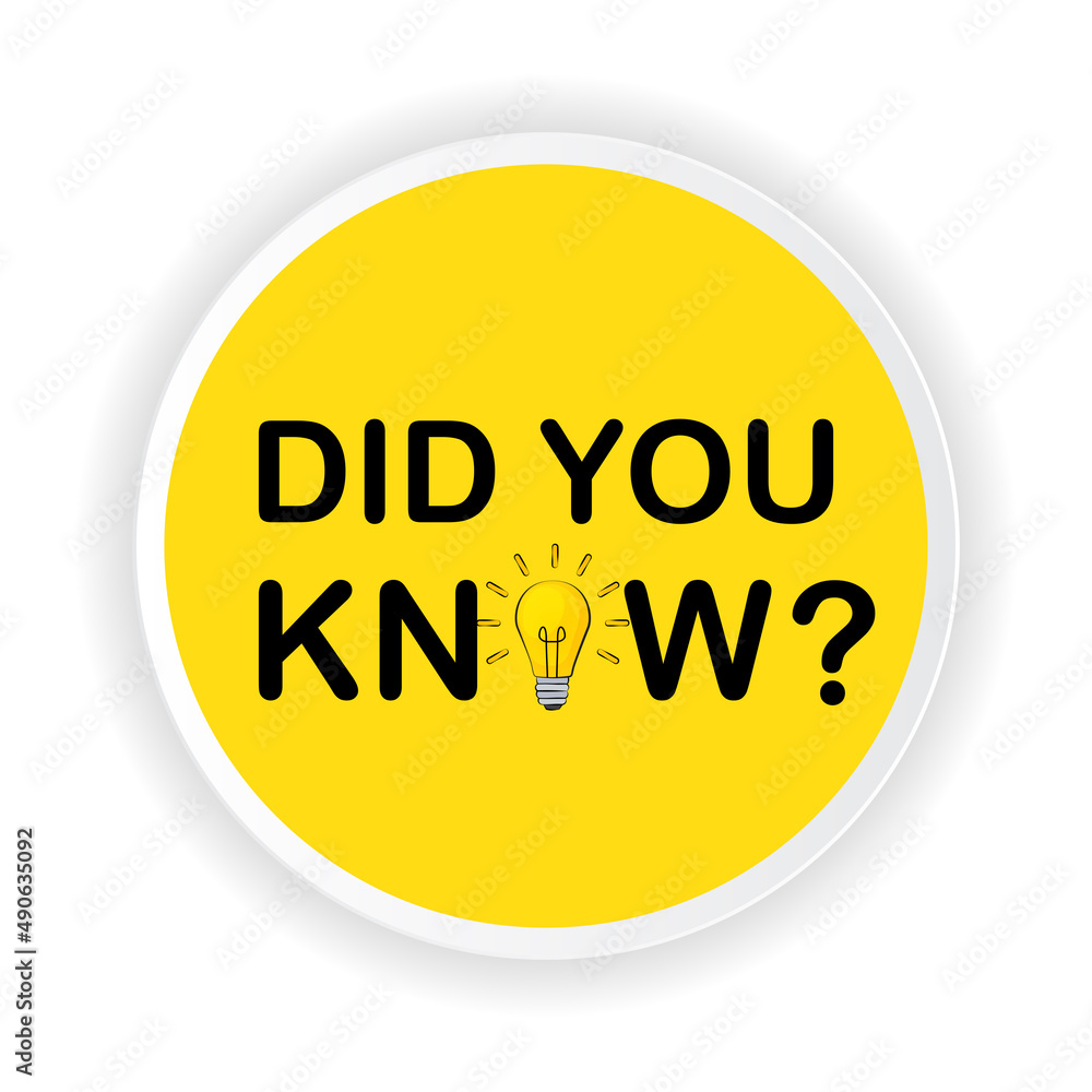Did you know Speech Bubble Background with Idea Light Bulb Icon Illustration Did you know Speech Bubble Background with Idea Light Bulb Icon Illustration