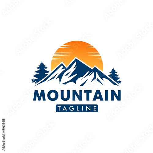 Mountain logo vector design templates isolated on white background
