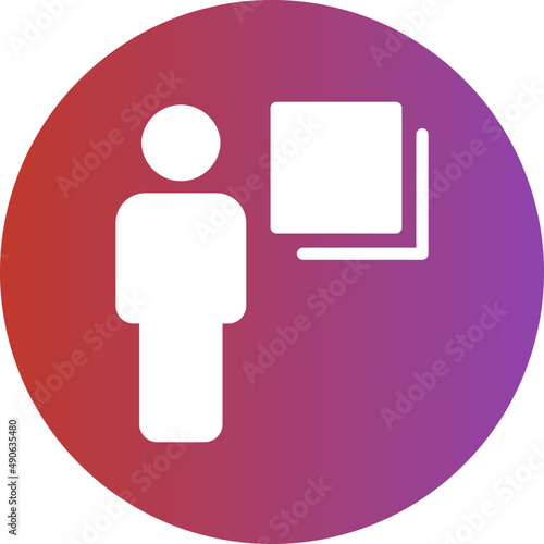 back button gradient icon