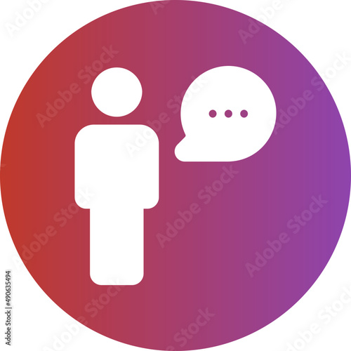 chatting gradient icon