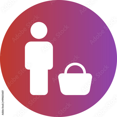 shopping gradient icon