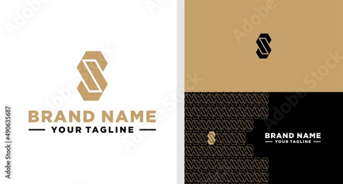 LETTER PS LOGO MONOGRAM LUXURY EDITABLE