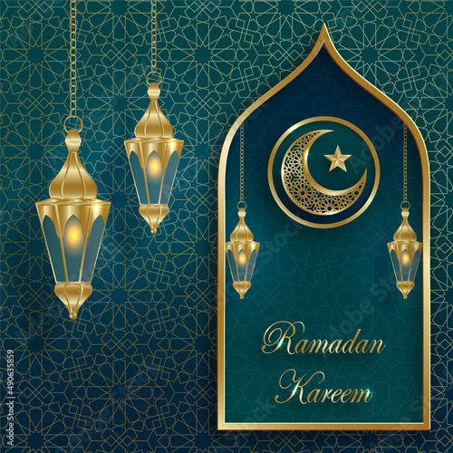 Islamic 3d podium round stage for Eid Mubarak, Ramadan Kareem, Muharram, Iftar, on color background