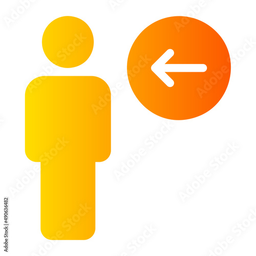 back arrow gradient icon