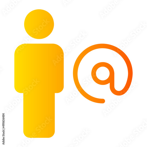 at sign gradient icon