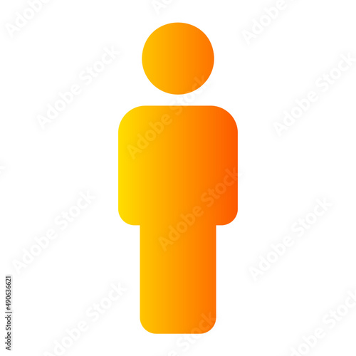 stickman gradient icon