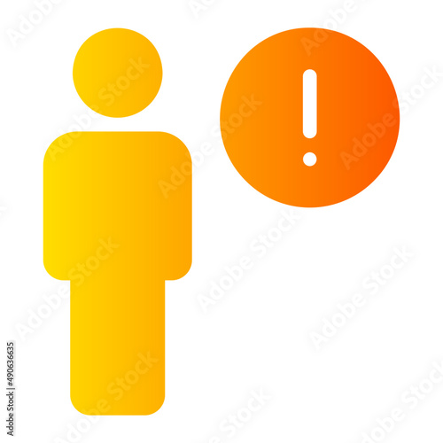 warning gradient icon