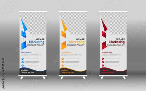 Roll Up Banner Template Layout. professional roll up banner template design. Abstract modern roll up background. roll up template billboard, banner stand design