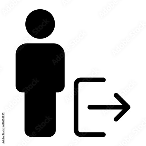 logout glyph icon