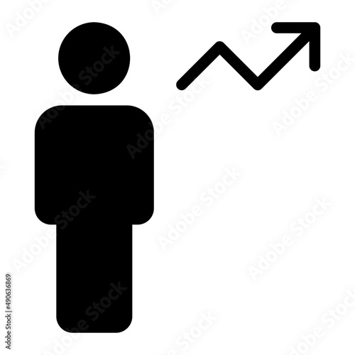 rise in value glyph icon