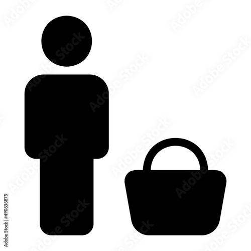 shopping glyph icon