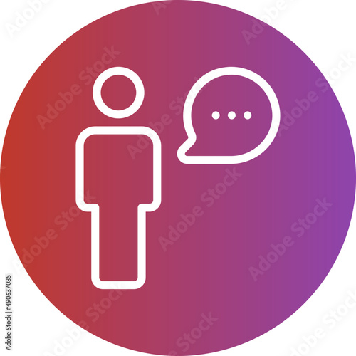 chatting glyph icon