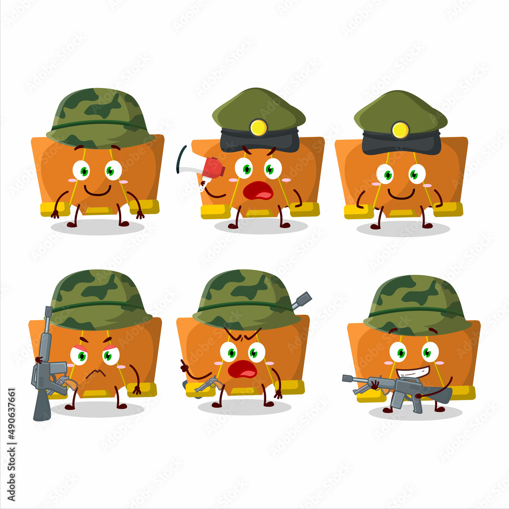 A charming soldier orange binder clip cartoon picture bring a gun machine A charming soldier orange binder clip cartoon picture bring a gun machine