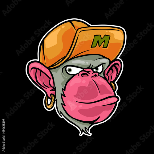 hype monkey cartoon illustration