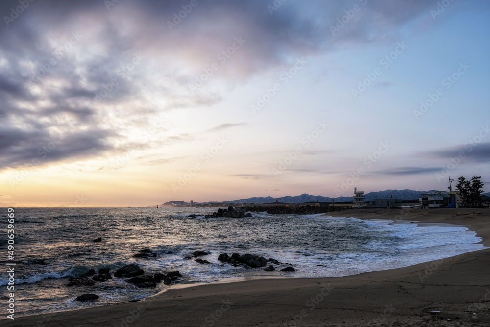 Sacheon beach sunrise