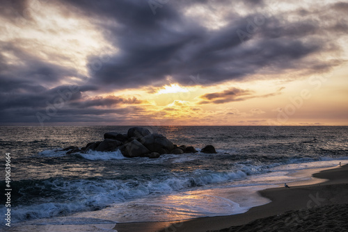 Sacheon beach sunrise