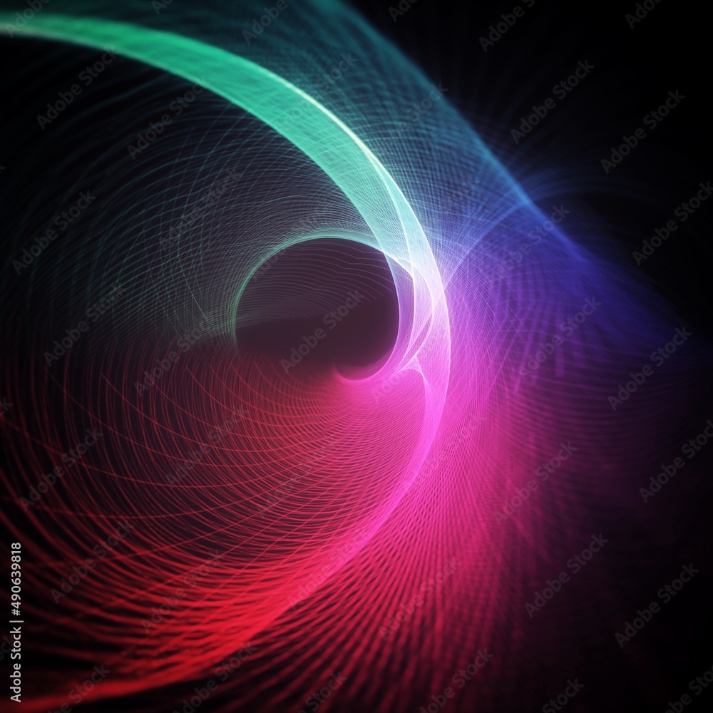 幾何学的な虹色の光が渦巻くイラスト Stock Illustration Adobe Stock 幾何学的な虹色の光が渦巻くイラスト Stock Illustration Adobe Stock