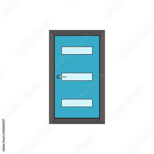 Blue Grey Door 3 Horizontal Strips 3d render of a folder icon on white for presentation business