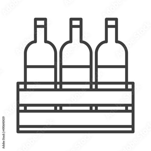 Wine bottles. Simple food icon in trendy style isolated on white background f...