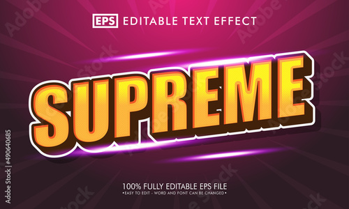 Supreme editable text effect