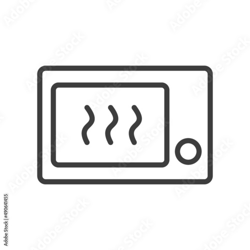 microwave. Simple food icon in trendy line style isolated on white background...