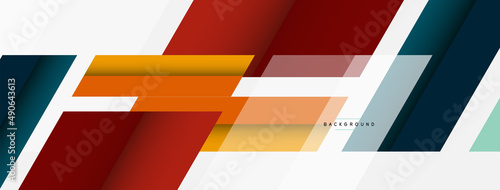 Vector background. Abstract overlapping color lines design with shadow effects. Illustration for wallpaper banner background or landing page