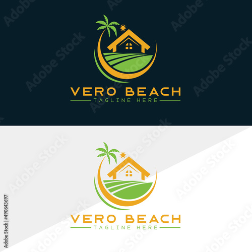 Beach logo vector 