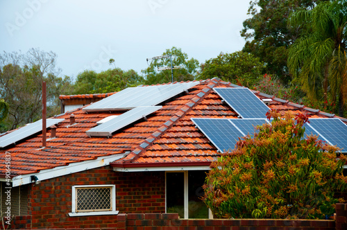Residential Solar Panels on House Roof