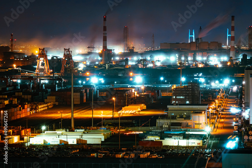 川崎マリエンから京浜工業地帯の夜景
