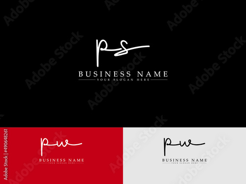 Abstract PS Signature Logo Image, Signature Ps sp Letter logo for simple modern fashion business