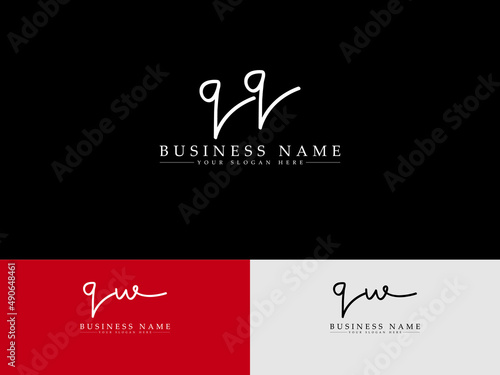 Signature QQ or qq Letter Icon Logo, Handwriting Qq Signature Logo for simple exclusive boutique shiny personal business