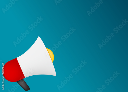 Abstract Background with Megaphone and copy space. Illustration