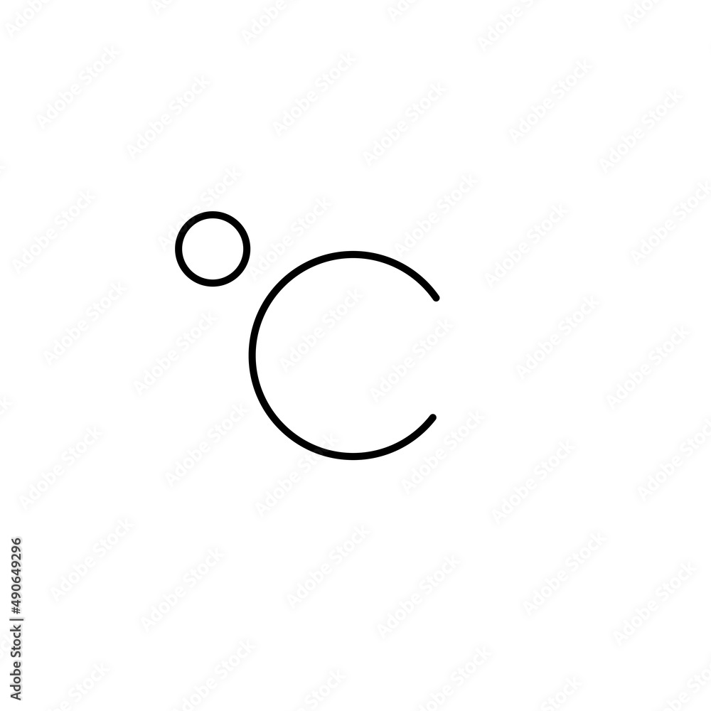 Celsius Icon Vector Illustration Flat Design Style 