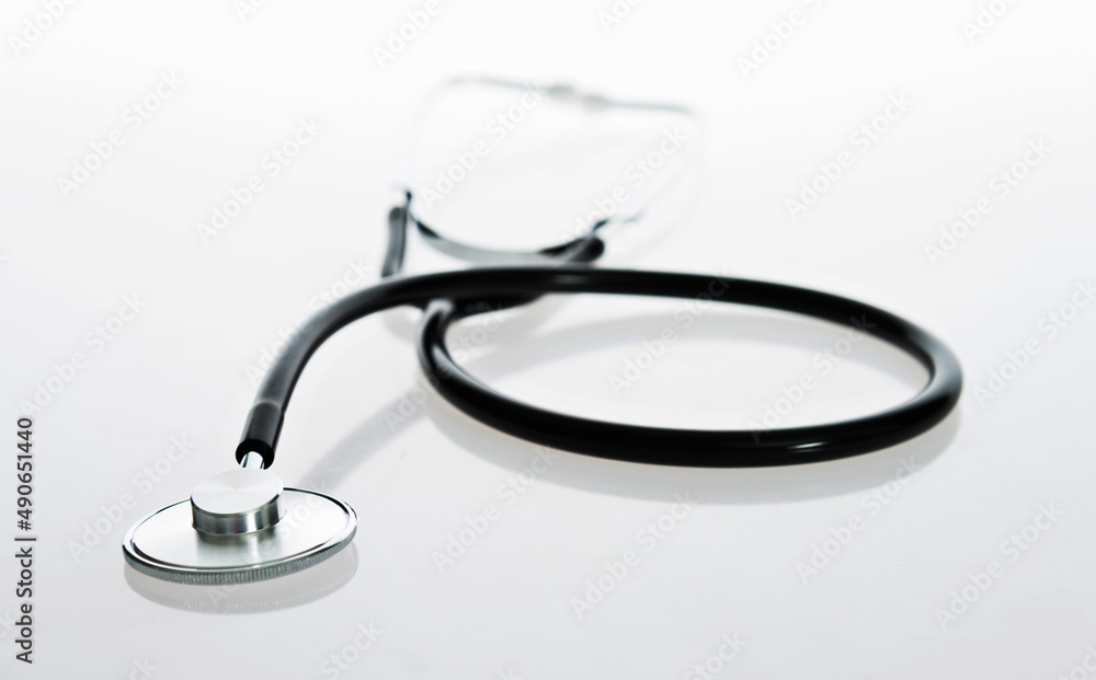 Single stethoscope isolated on white background Single stethoscope isolated on white background