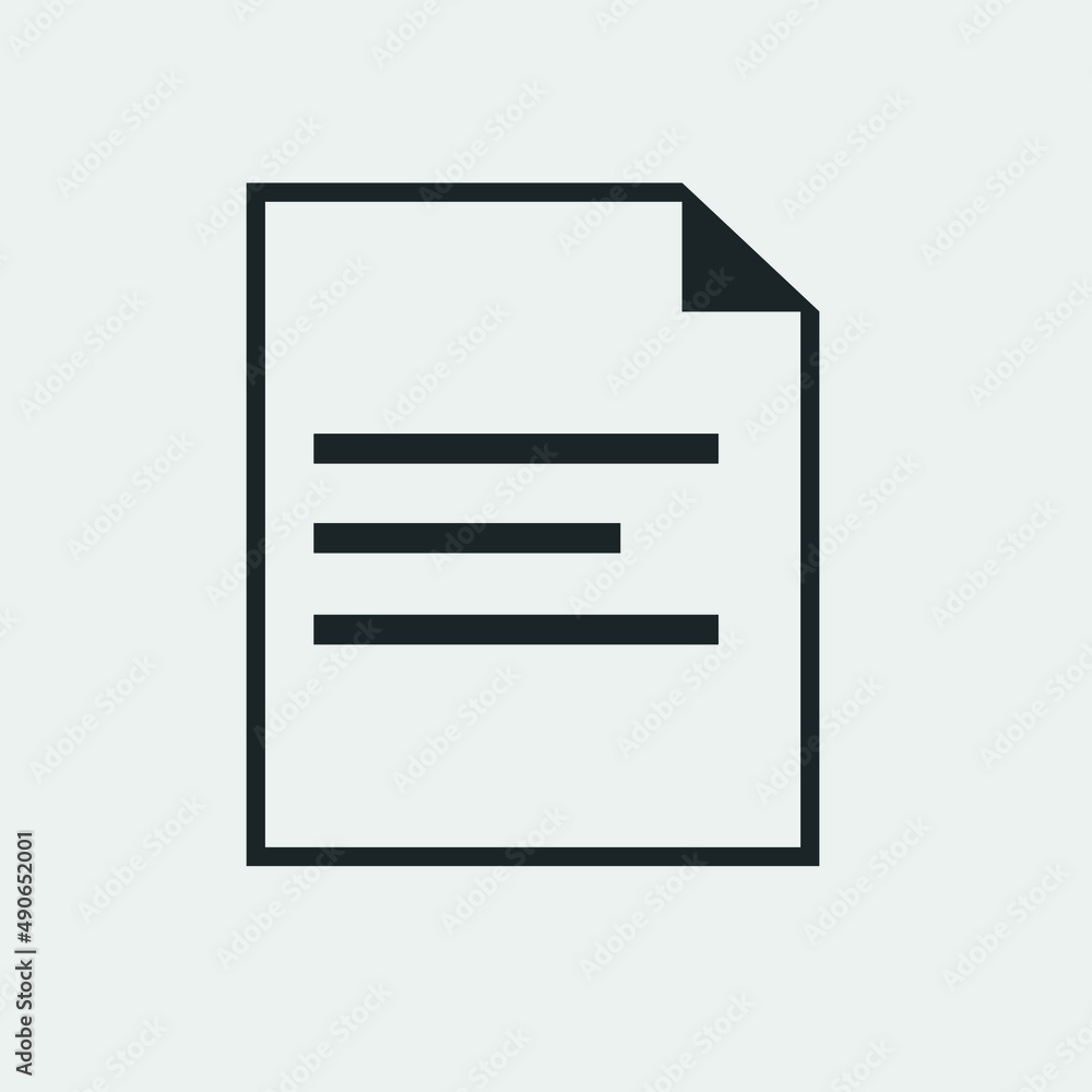 Paper vector icon illustration sign Paper vector icon illustration sign