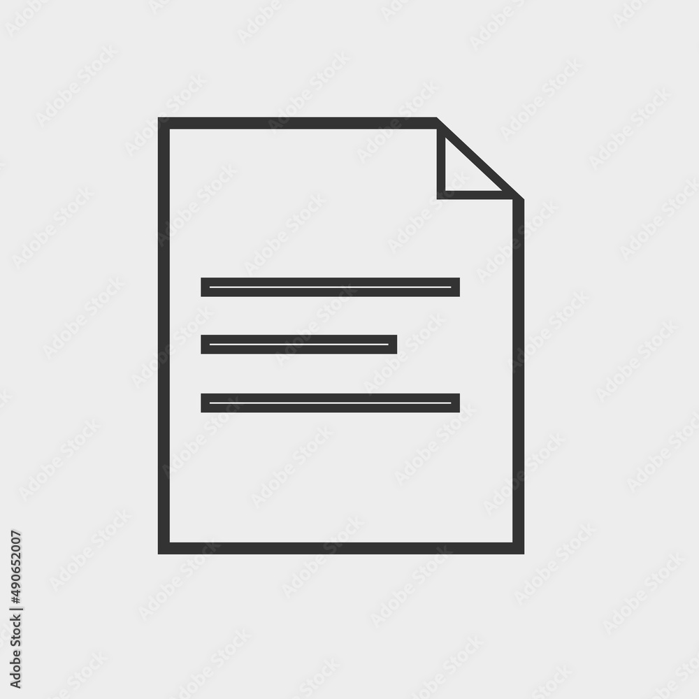 Paper vector icon illustration sign Paper vector icon illustration sign
