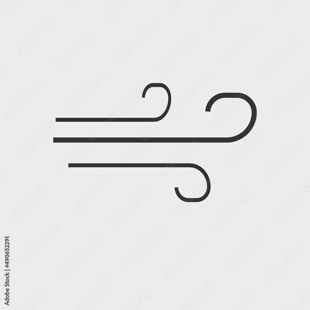 Wind blow vector icon illustration sign Wind blow vector icon illustration sign
