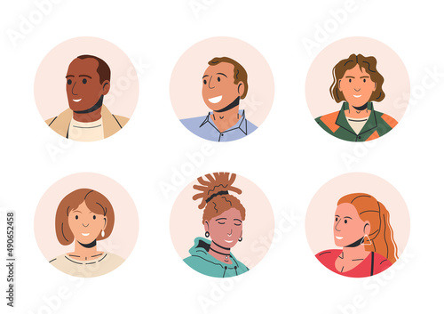 Different People Avatars. Set of User Portraits