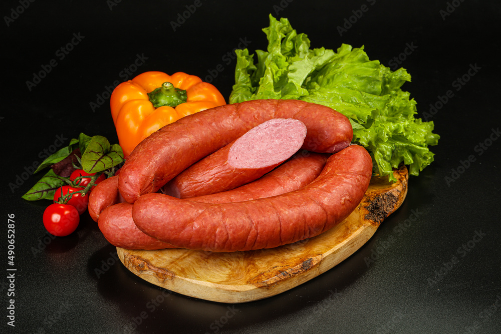 Natural meat sausages with minced meat Natural meat sausages with minced meat