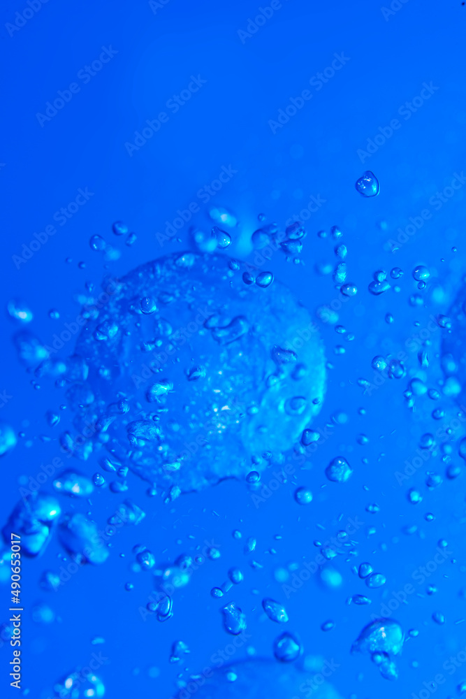 Underwater bubbles in the blue sea, Fethiye Turkey.	