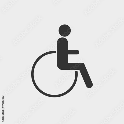 Disabled vector icon illustration sign