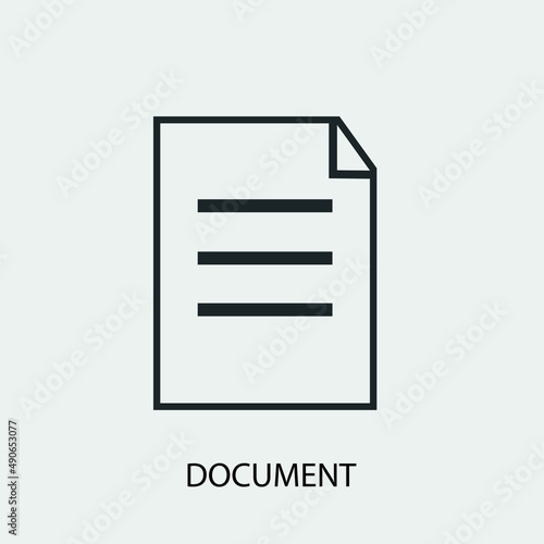 Document vector icon illustration sign