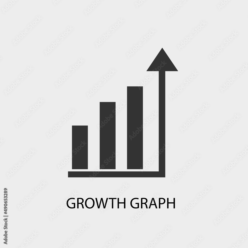 Growth vector icon illustration sign Growth vector icon illustration sign