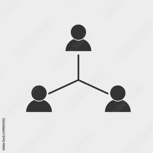 Hierarchy structure vector icon illustration sign