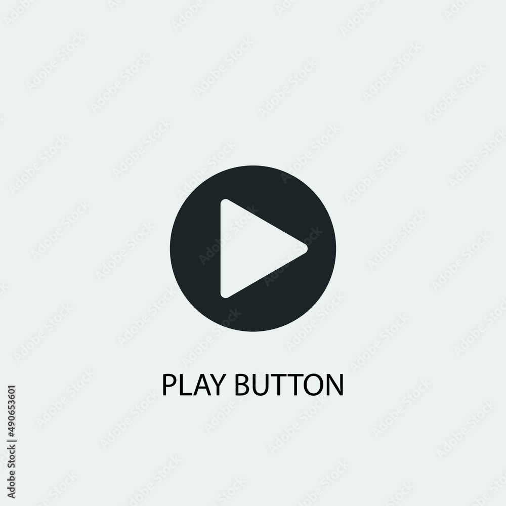 Play button vector icon illustration sign Play button vector icon illustration sign