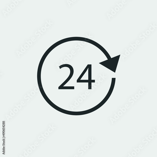 24 hour rotation vector icon illustration sign Free Download 24 hour rotation vector icon illustration sign - GFXLoad
