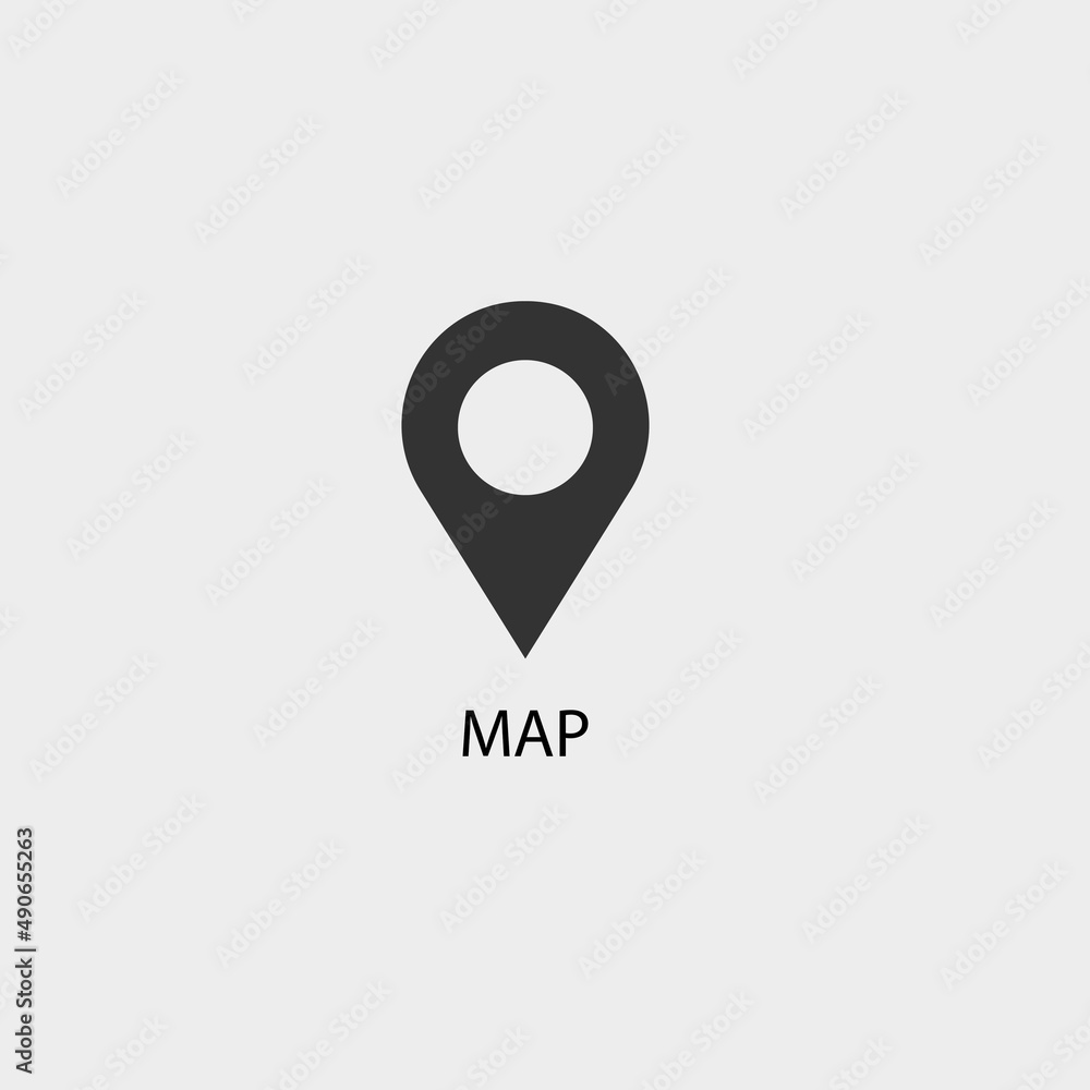 Map vector icon illustration sign Map vector icon illustration sign