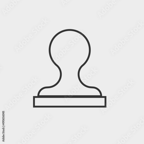 Stamp vector icon illustration sign
