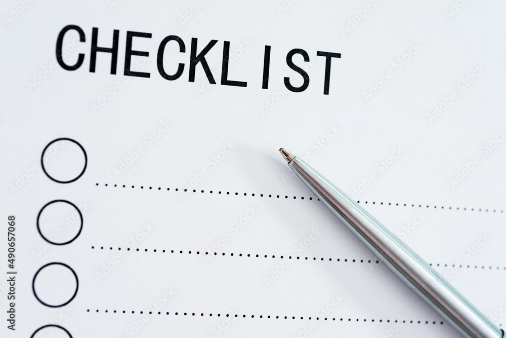 custom made wallpaper toronto digitalChecklist box on paper with checkmark and pen