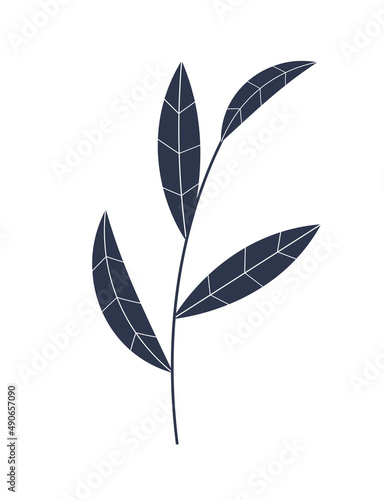 Simple Icon of natural leaf. Illustration